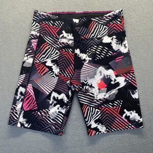 Calvin Klein Womens Geo Shift Berry Bike Shorts Multicolor Size‎ XL,Athletic